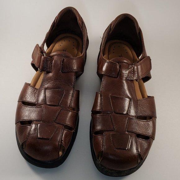 Thom Mcan Mens Sandals Brown Leahter Sz 